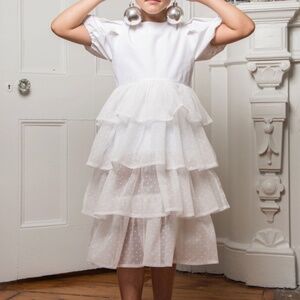 IMOIMO Dress – White (Size XL, 10–12 Years)